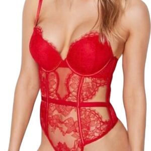 Stunning Red Lace Bodysuit